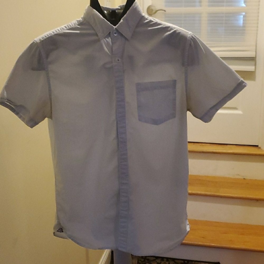 EUC slim fit Denim & Flower Lt Blue short sleeve